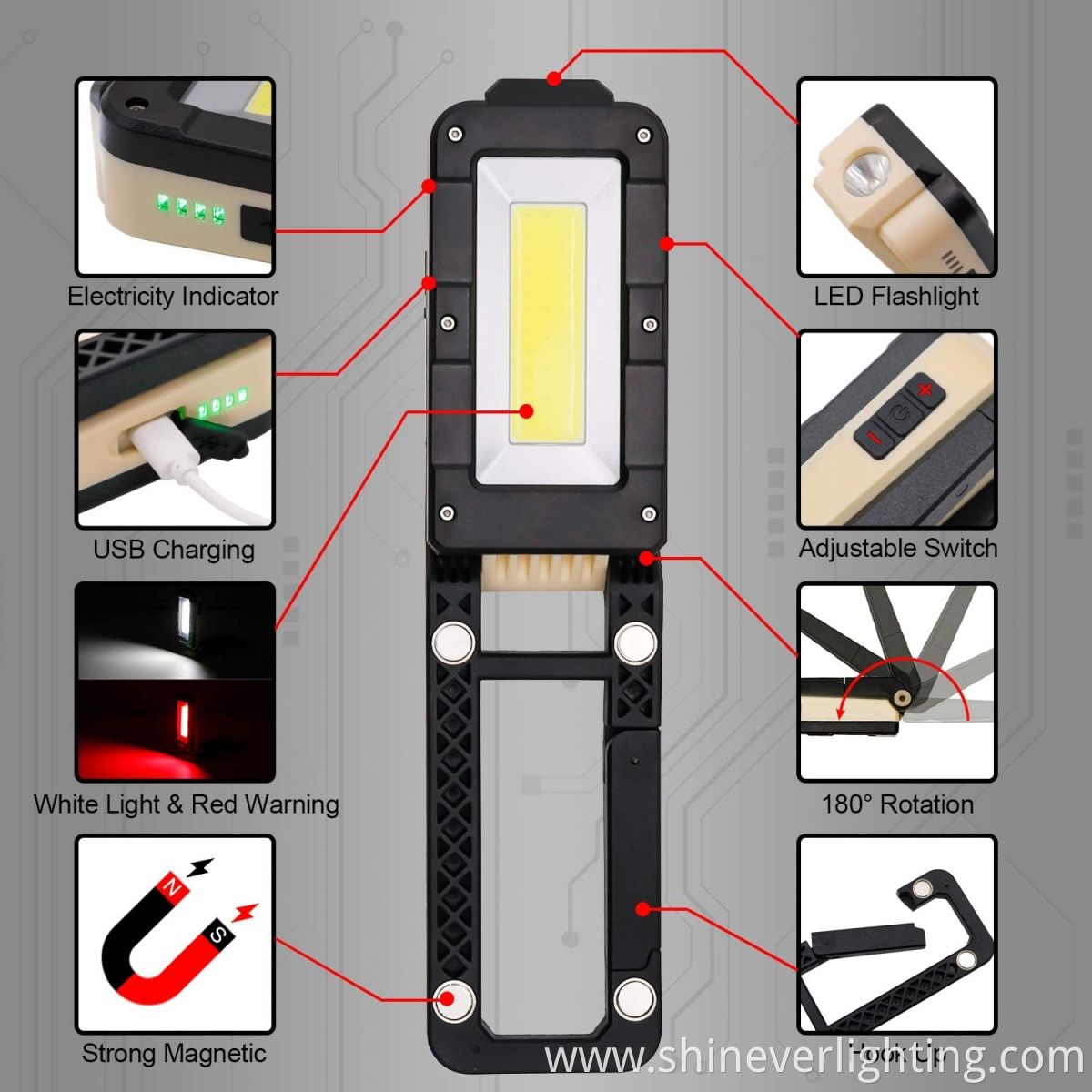 Rechargeable Folding COB LED Task Light